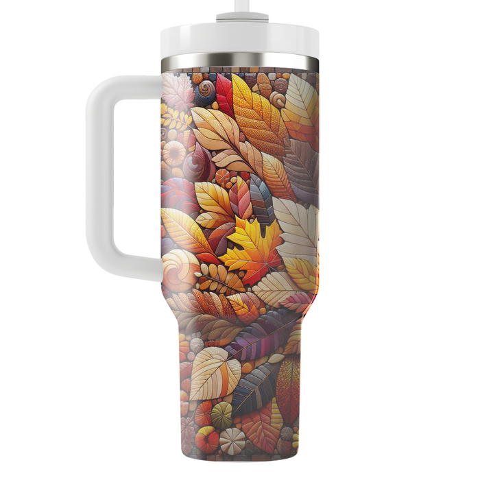 Autumn Leaf Mosaic  Personalized Tumblers