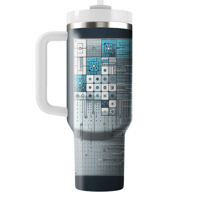 Futuristic Grid Matrix  Tumblers For Gifts