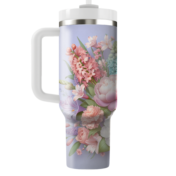 Spring Floral Harmony  Personalized Tumblers