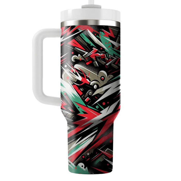 Urban Graffiti Pulse  Travel Tumblers