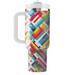 Geometric Rainbow Tiles  Decorative Tumblers