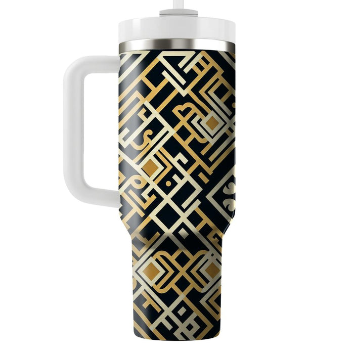 Art Deco Diamond Pattern  Insulated Tumblers