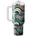 Geometric Swirl Motif  Tumblers With Lids