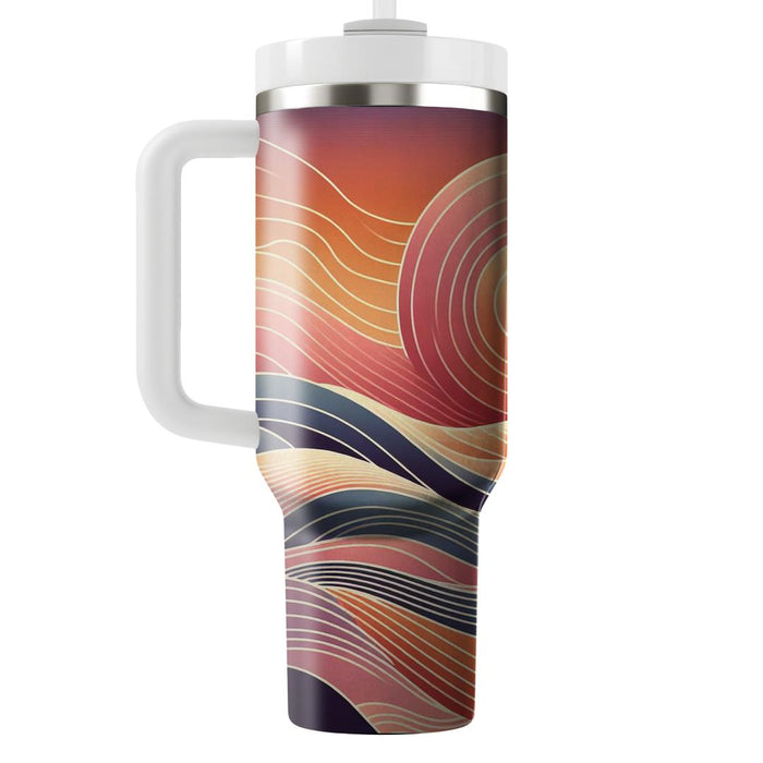 Sunset Wave Patterns  Decorative Tumblers