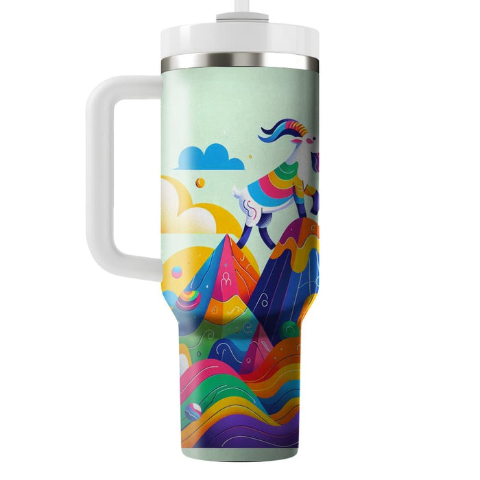 Whimsical Goat Adventure  Personalized Tumblers