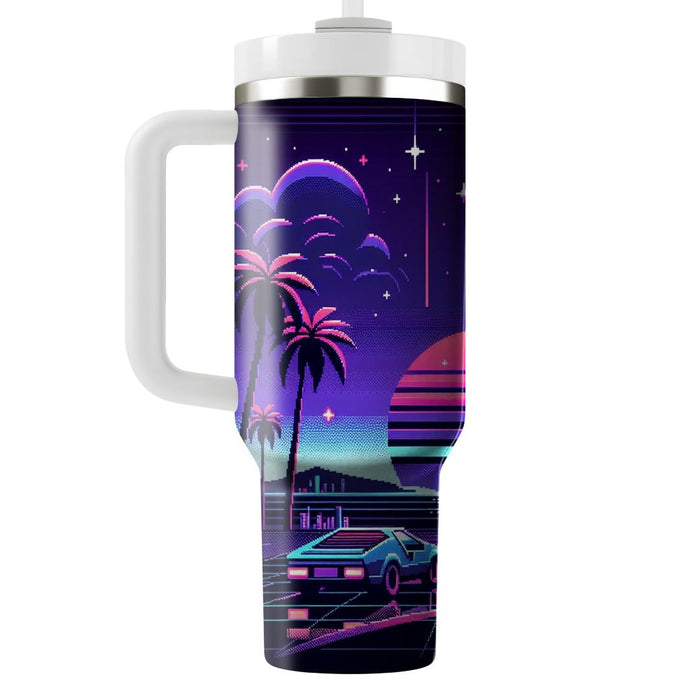 Synthwave Night  Personalized Tumblers