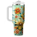 Sunny Retro Blooms  Tumbler Cups