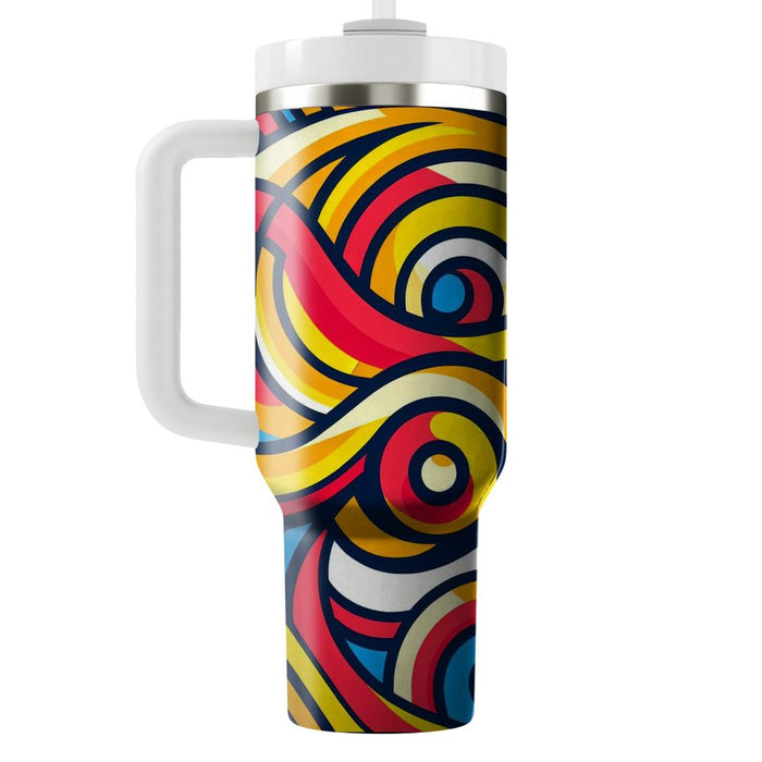 Bold Spiral Lines  Travel Tumblers