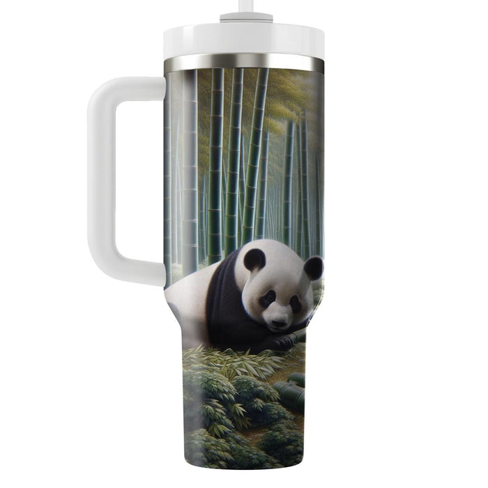 Gentle Panda Forest  Travel Tumblers