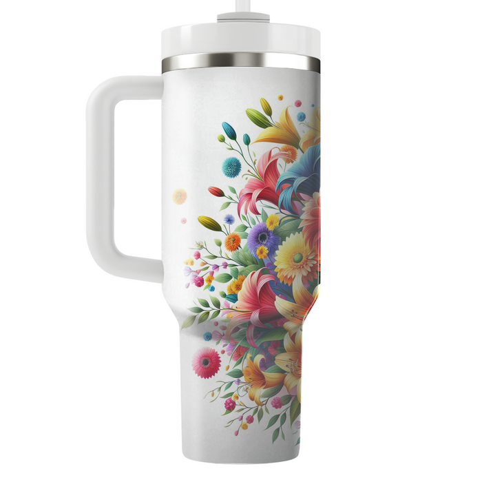 Radiant Floral Bliss  Travel Tumblers