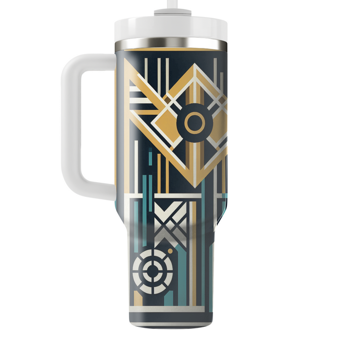 Bold Art Deco  Tumblers With Lids