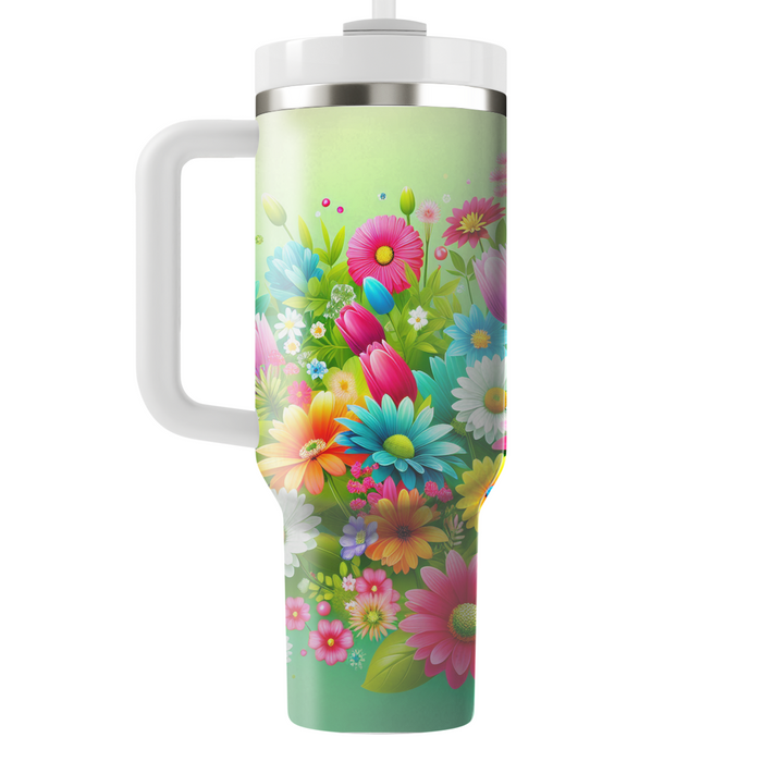 Spring Flower Power  Tumbler Cups