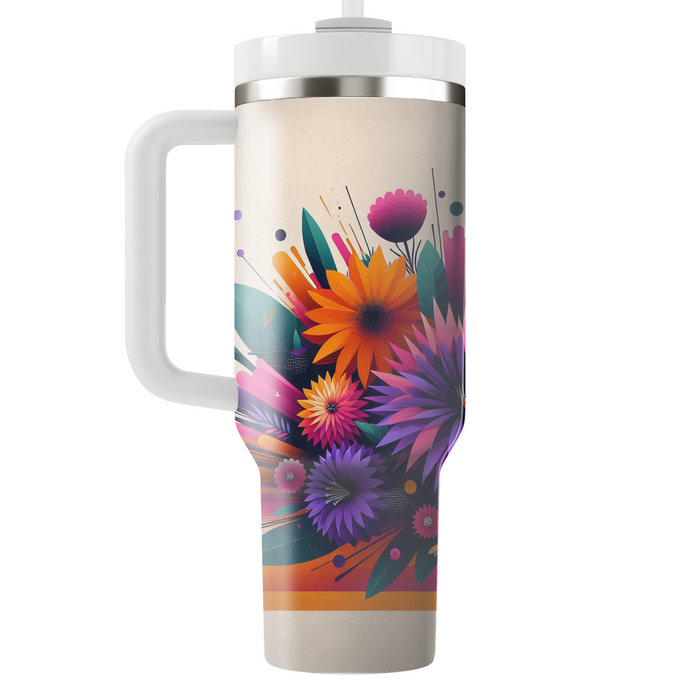 Floral Explosion  Tumbler Cups