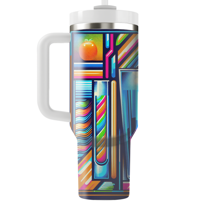 Rad Retro Lines  Custom Tumblers