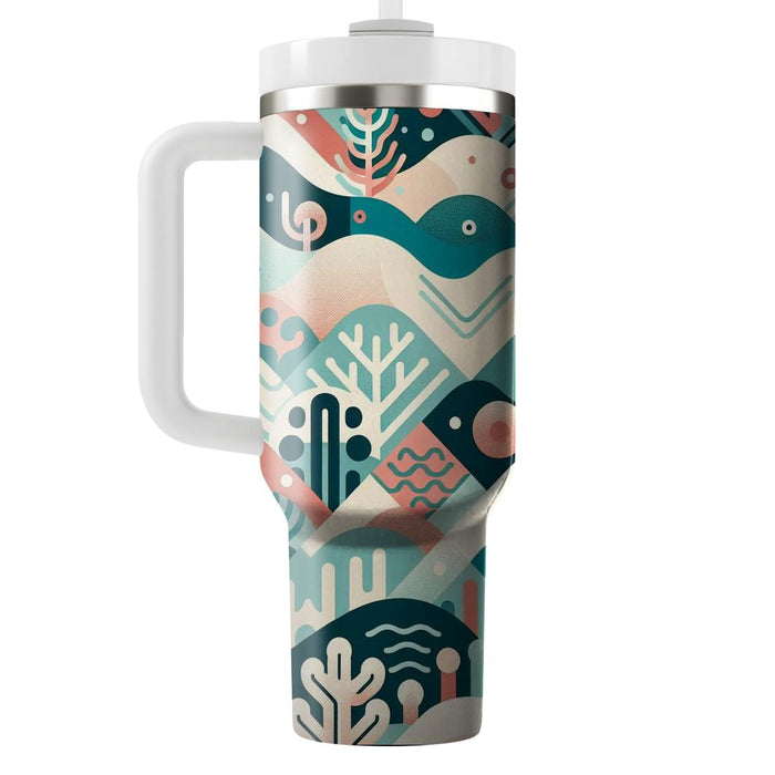 Geometric Coral Reefs  Tumblers With Lids