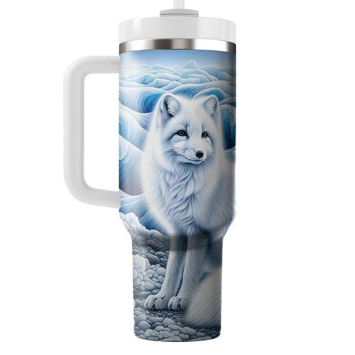 Winter Arctic Fox  Custom Tumblers