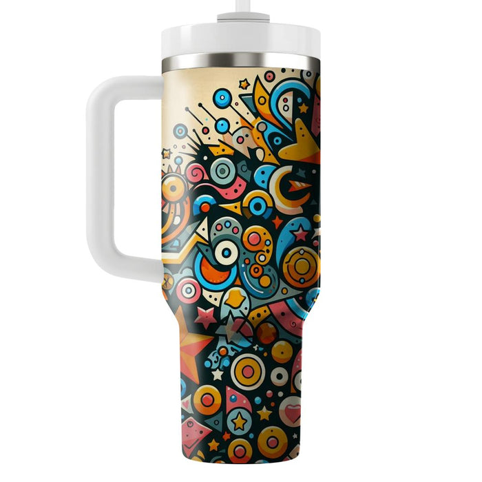 Funky Doodle Delight  Unique Tumblers