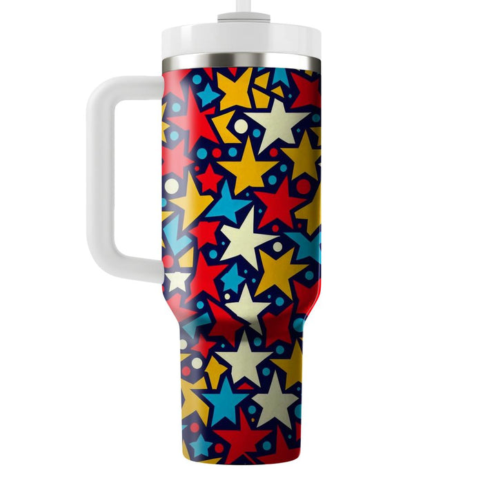 Vibrant Mosaic Star Pattern  Custom Tumblers