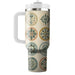 Vintage Inspired Circle Pattern  Travel Tumblers