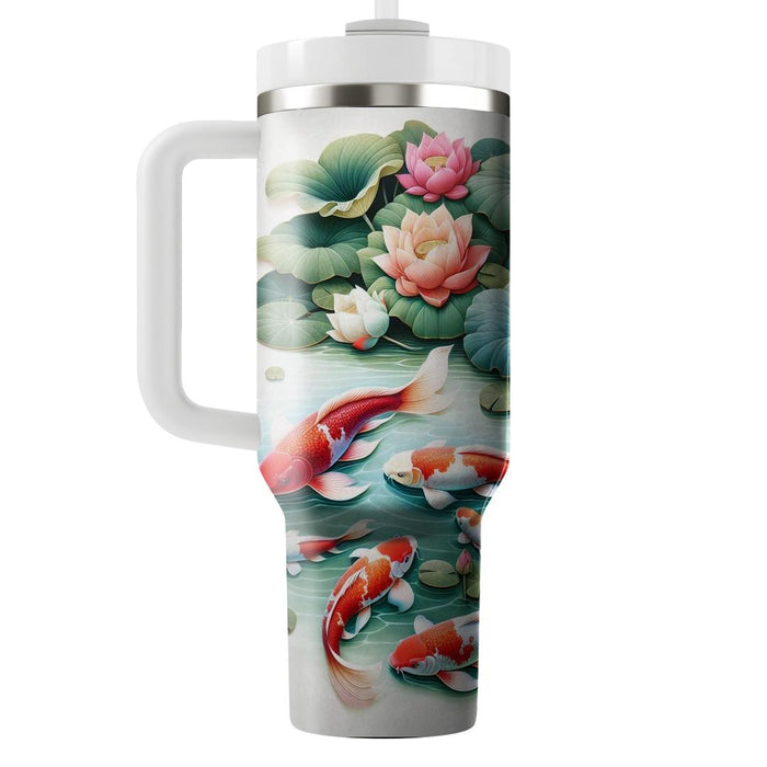 Vivid Koi Pond  Tumbler Cups