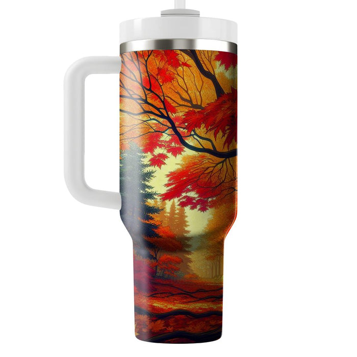 Autumn Maple Majesty Tumblers With Lids