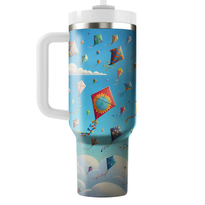 Whimsical Rainbow Kites  Travel Tumblers