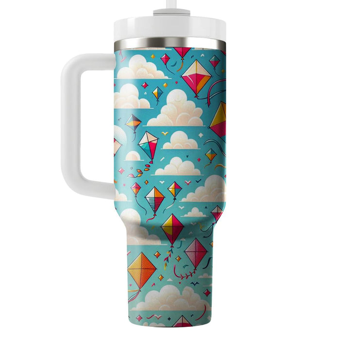 Vibrant Kites And Clouds  Tumblers For Gifts