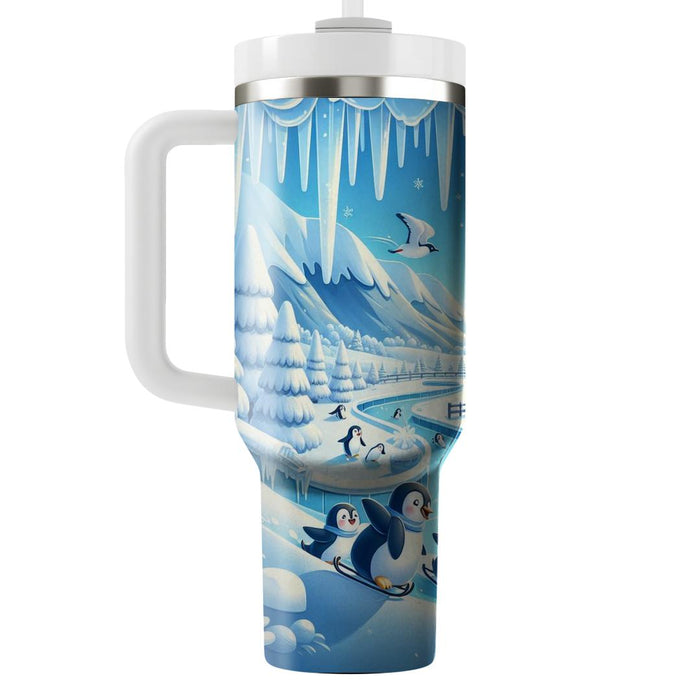 Winter Penguin Parade  Tumbler Cups