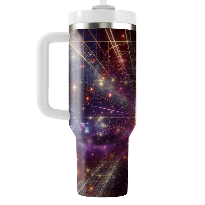 Galactic Grid Glitz Travel Tumblers