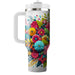 Bright Floral Explosion  Tumblers With Lids