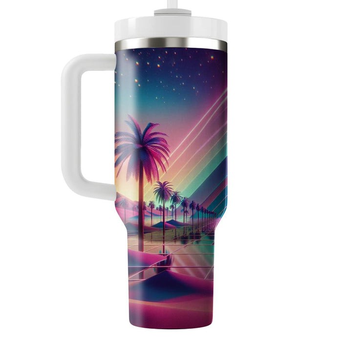 Synthwave Desert Oasis  Tumbler Cups