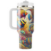 Colorful Tropical Fish Dance  Tumblers With Lids