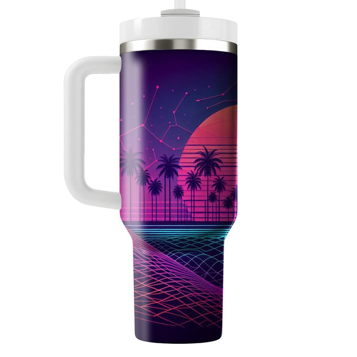 Synthwave Neon Glow  Decorative Tumblers