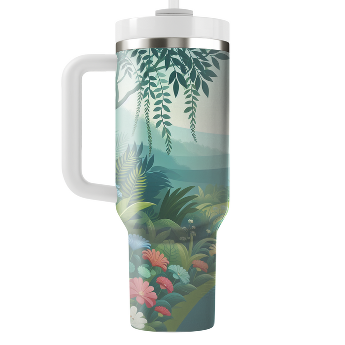 Retro Peaceful Path  Custom Tumblers