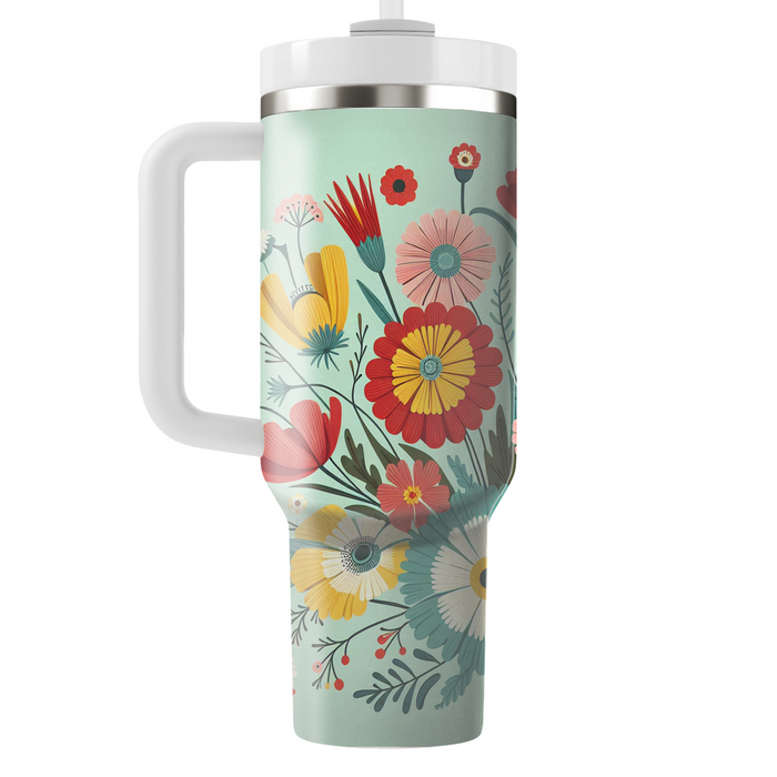 Whimsical Flower Patch  Tumblers For Gifts