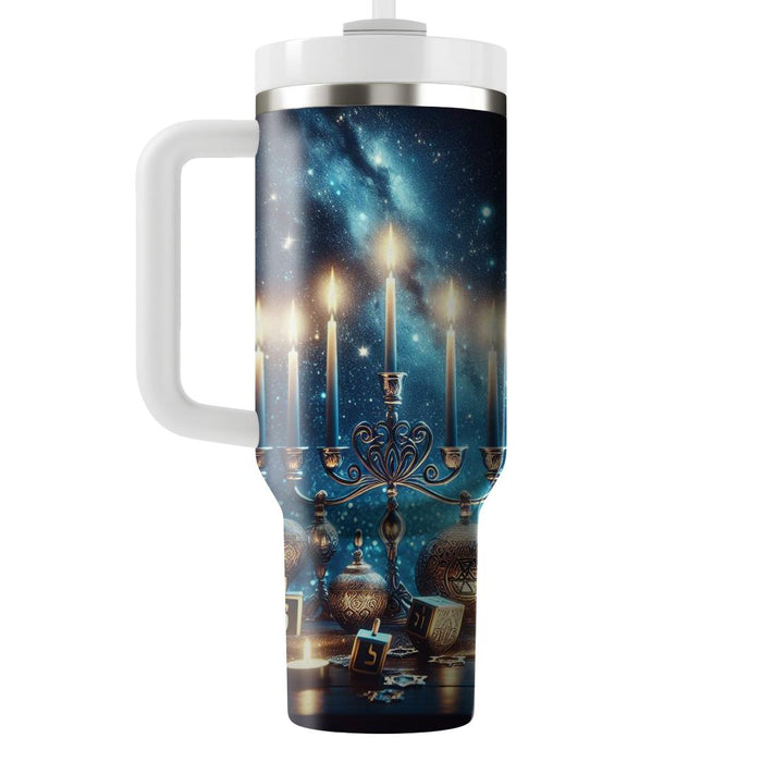 Shimmering Serenity - A Hanukkah  Tumbler Cups