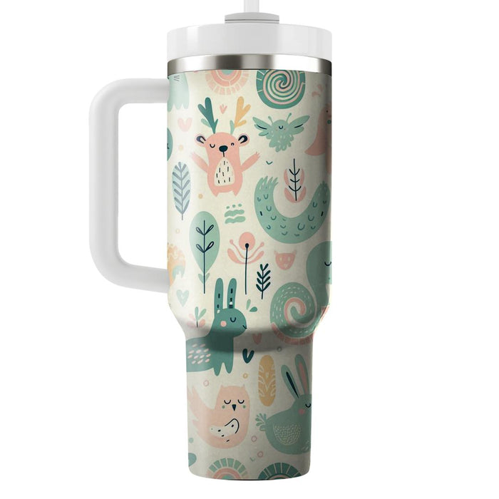 Whimsical Doodle Animals  Travel Tumblers