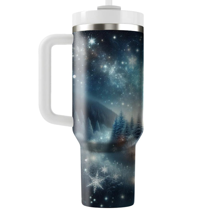 Winter Glimmer Nights  Unique Tumblers