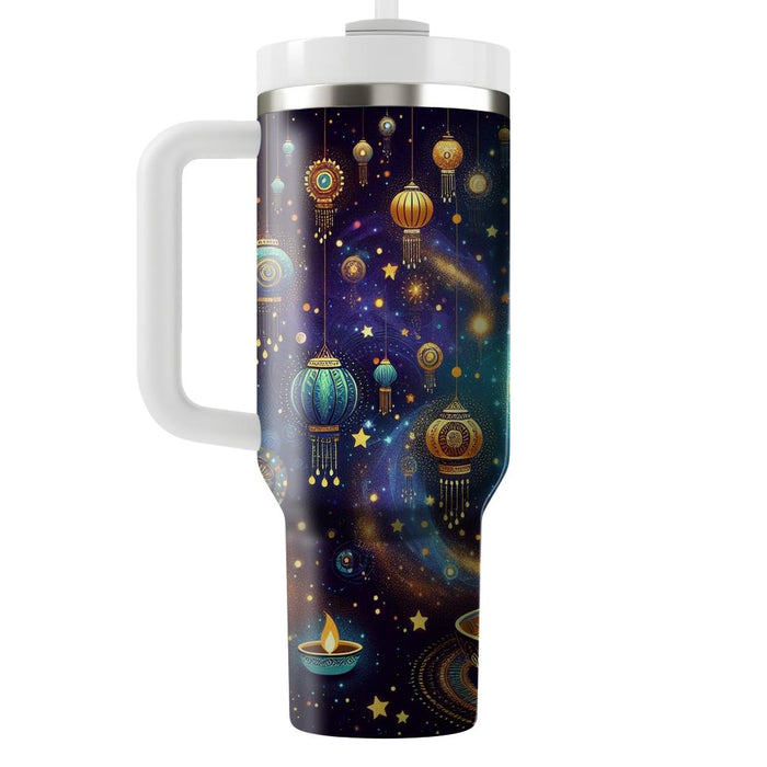 Galactic Diwali - A Starry Night Fusion  Decorative Tumblers