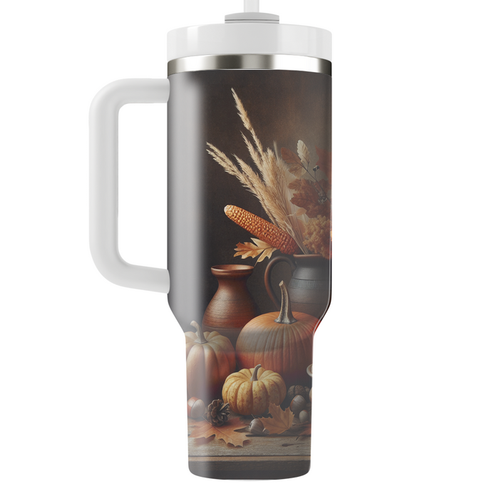 Timeless Elegance - A Classic Thanksgiving  Decorative Tumblers