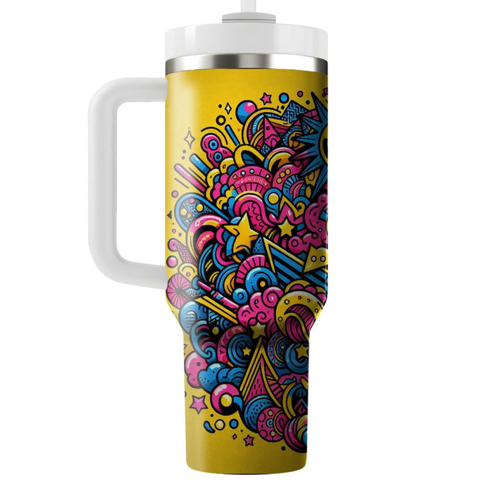 Funky Doodle Burst  Insulated Tumblers