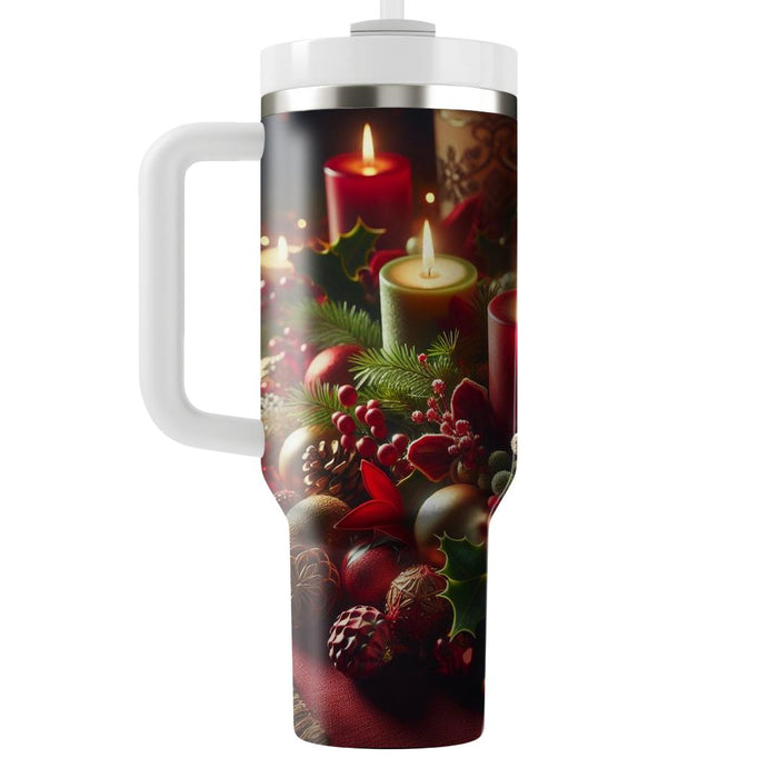 Candlelit Celebration - A Cozy Holiday  Decorative Tumblers