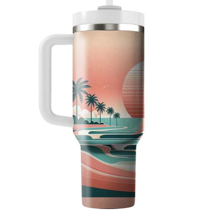 Sunset Beach Scene  Unique Tumblers