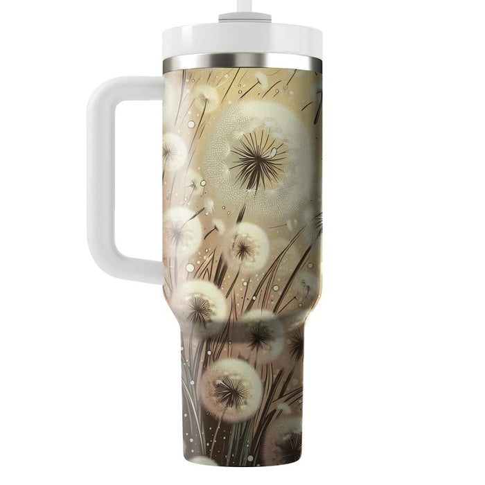 Whimsical Dandelion Breeze  Decorative Tumblers