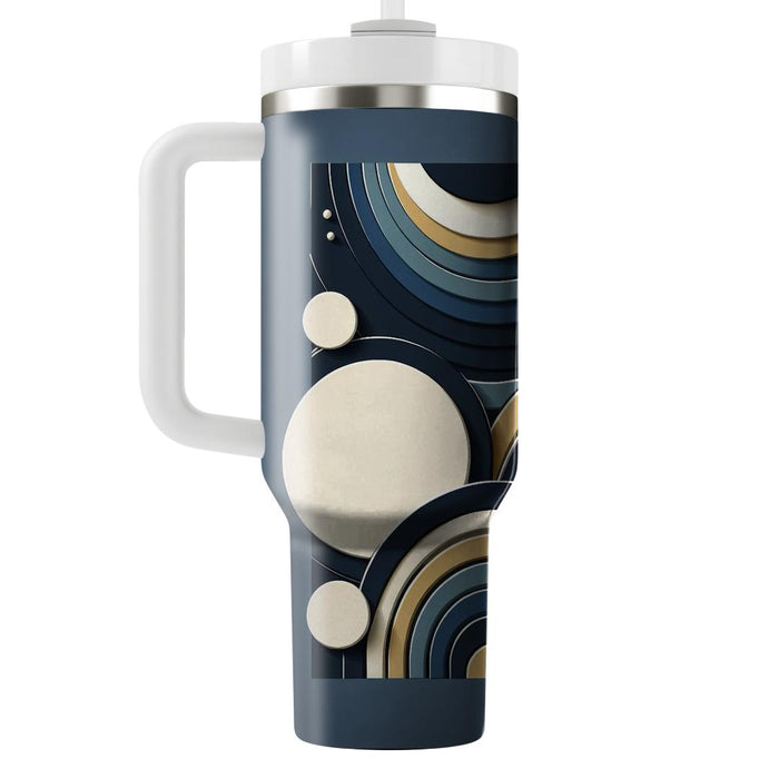 Stylish Layered Circles  Travel Tumblers