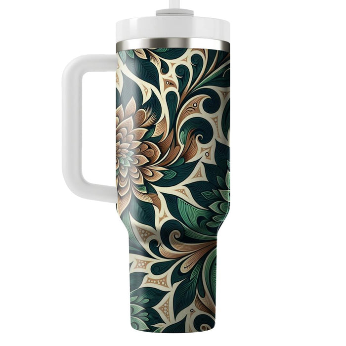 Fractal Leaf Motif  Insulated Tumblers