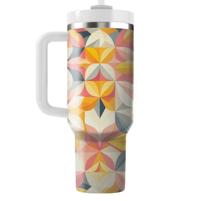 Sunkissed Geometric Petals  Insulated Tumblers