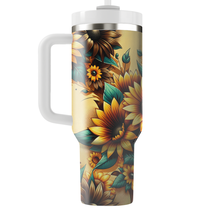 Bold Sunflower Burst  Custom Tumblers