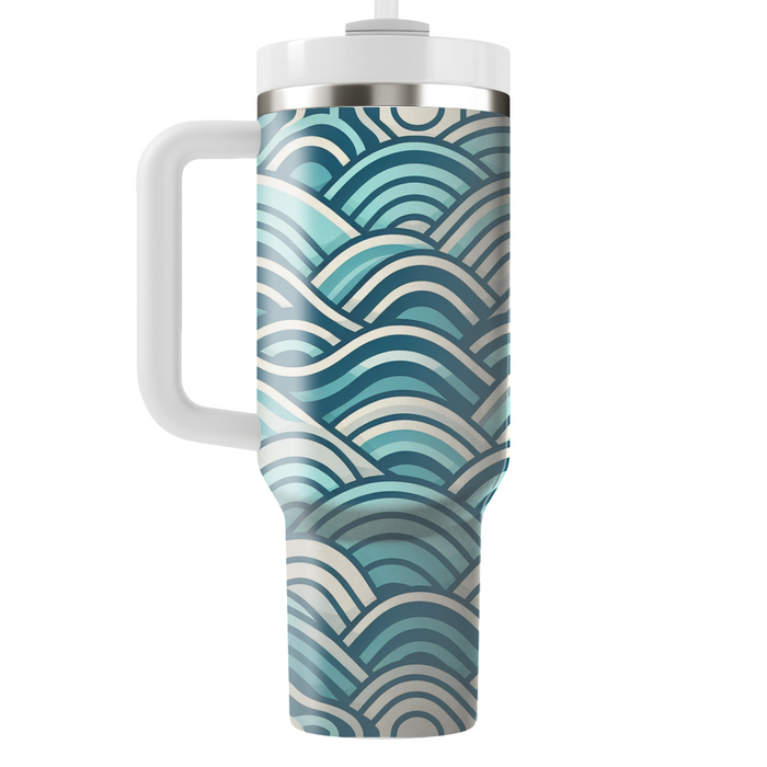 Geometric Wave Ripple  Insulated Tumblers