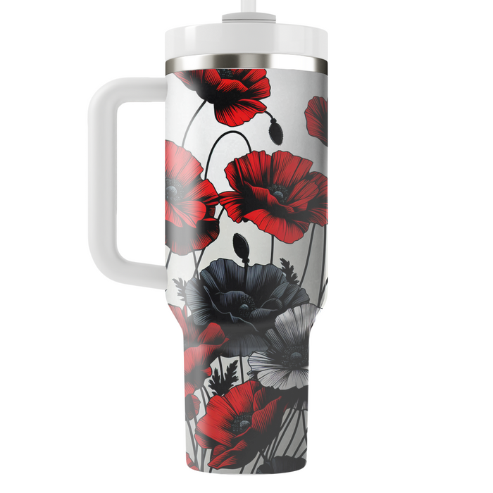 Bold Poppy Patch  Tumblers With Lids